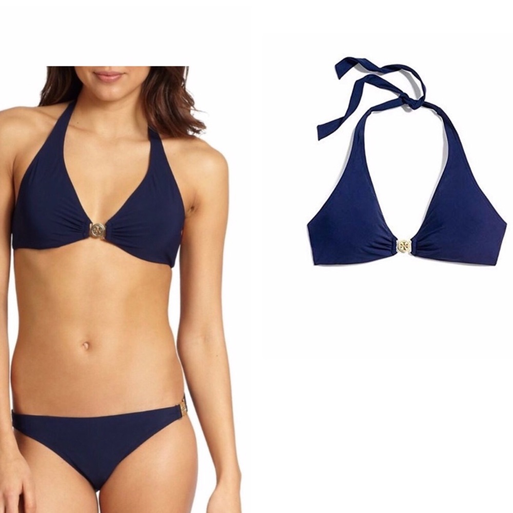 Tory Burch Logo Halter Bikini Top - Picture 1 of 9